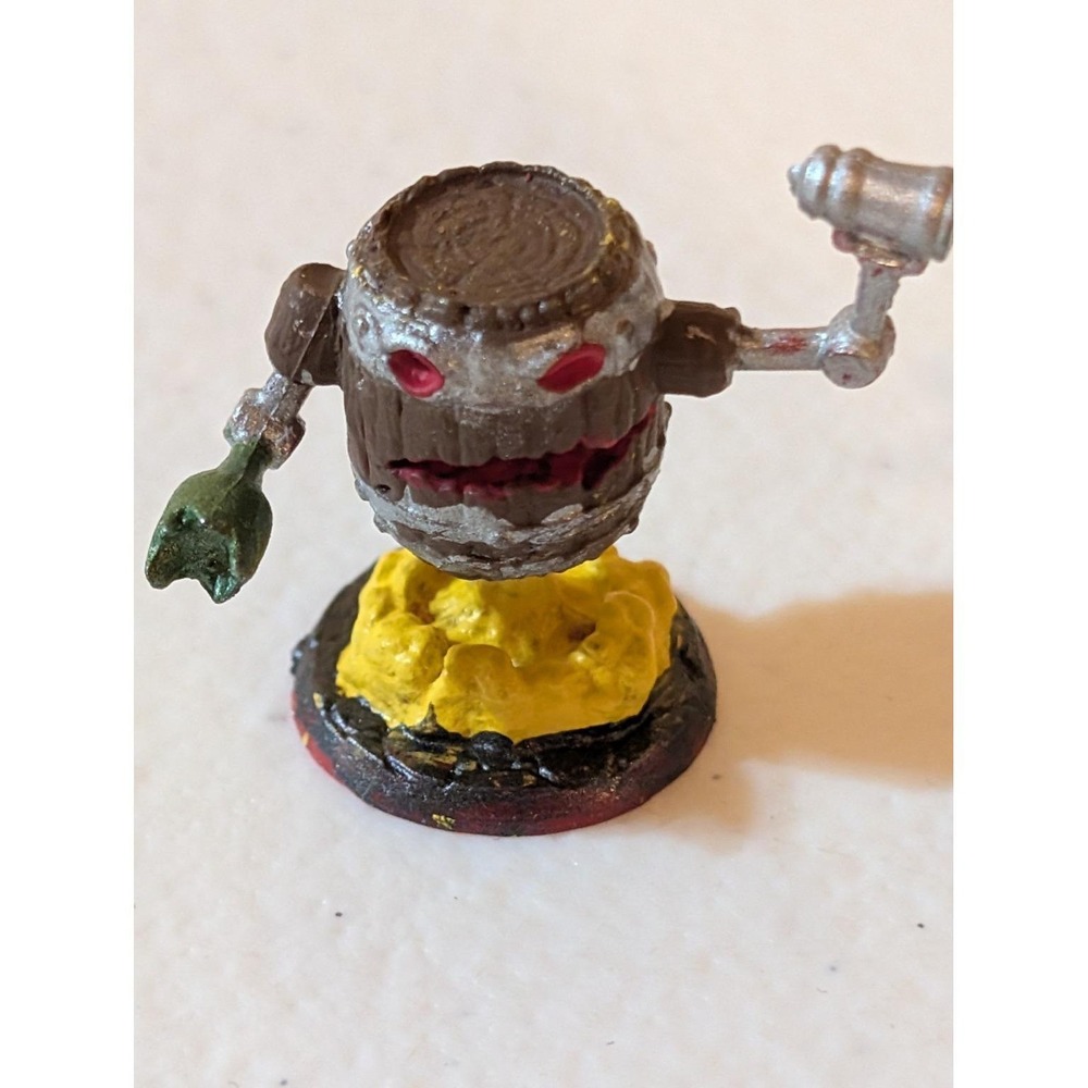 Hand-Painted D&D Miniature Barrel Monster 3/4" Tall 1" Wide – Custom Base - Picture 2 of 5